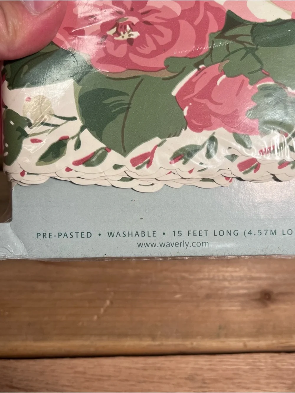 Vintage Waverly Garden Room Georgina Wall Border Pink Floral Cottagecore Chic